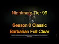 Diablo 4 Nightmare Tier 99 - Classic Barbarian Non-seasonal Gear - 10.5k Armor