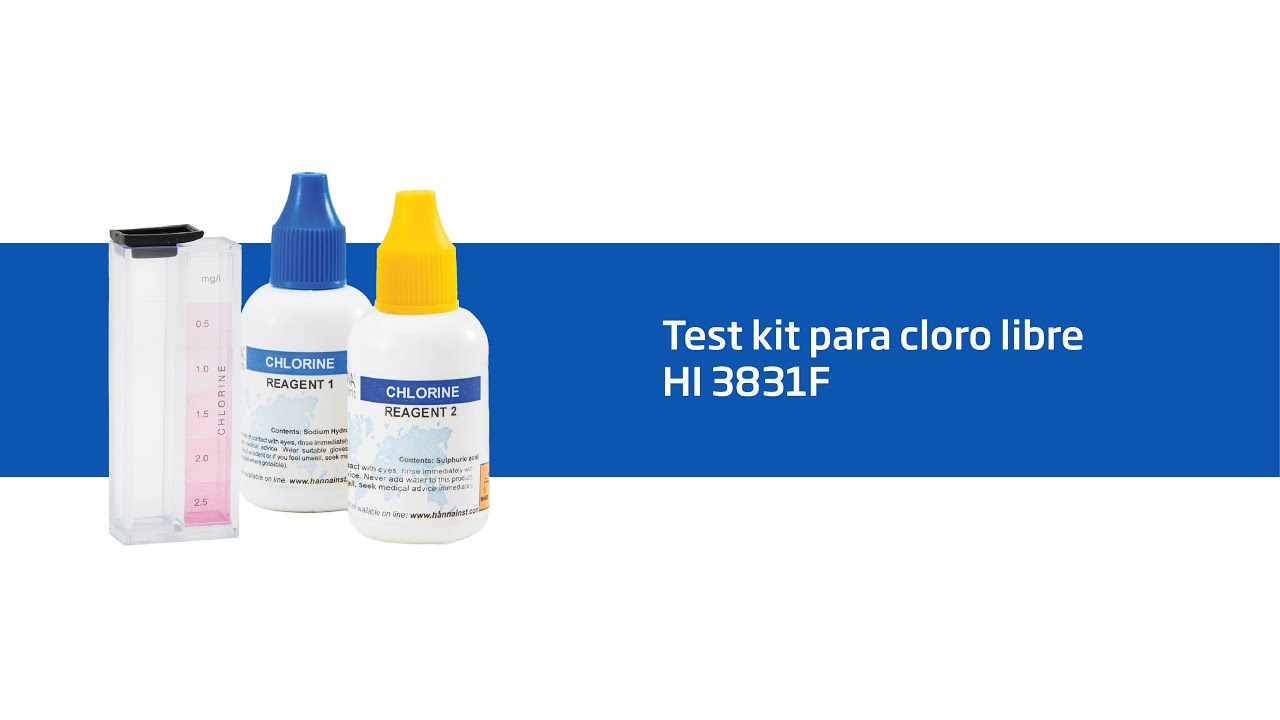 Video Tutorial HI 3831F Test Kit para cloro libre YouTube