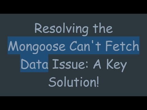 Resolving the Mongoose