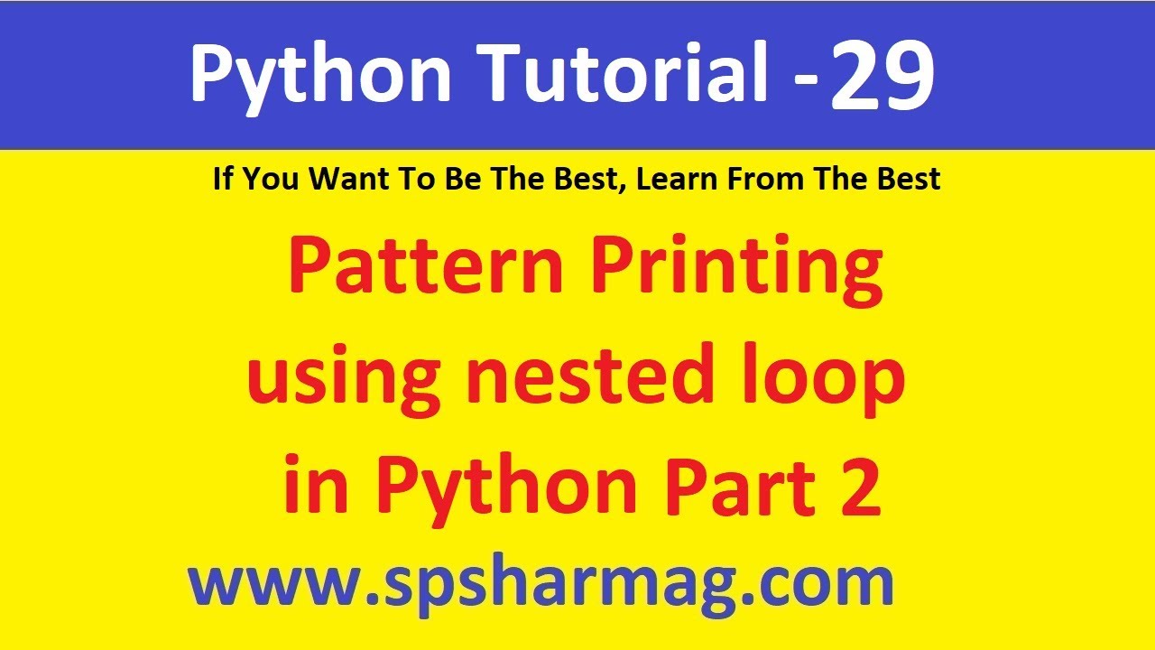 29 - Pattern Printing in Python - YouTube