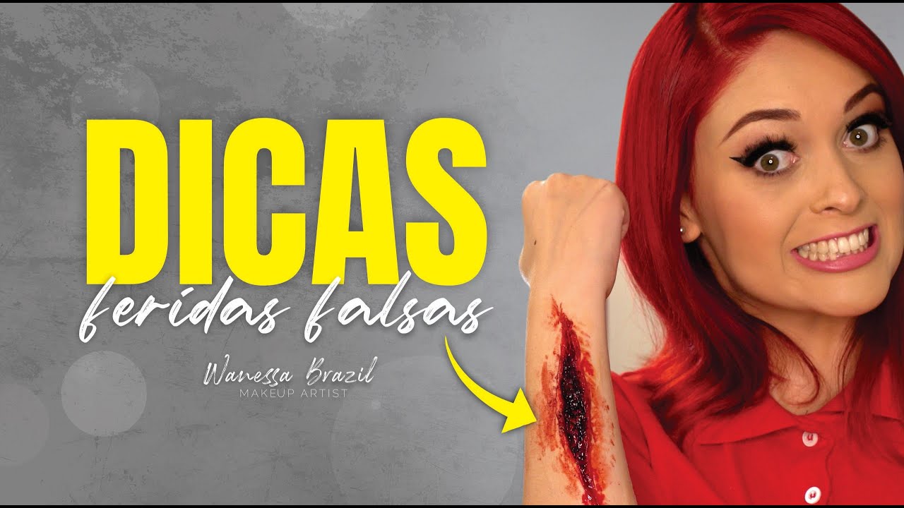 COMO FAZER CORTE FALSO? Usando massinha de efeitos e maquiagem 🩸