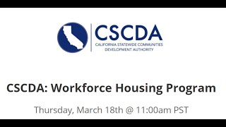 CSCDA's Workforce Housing Program