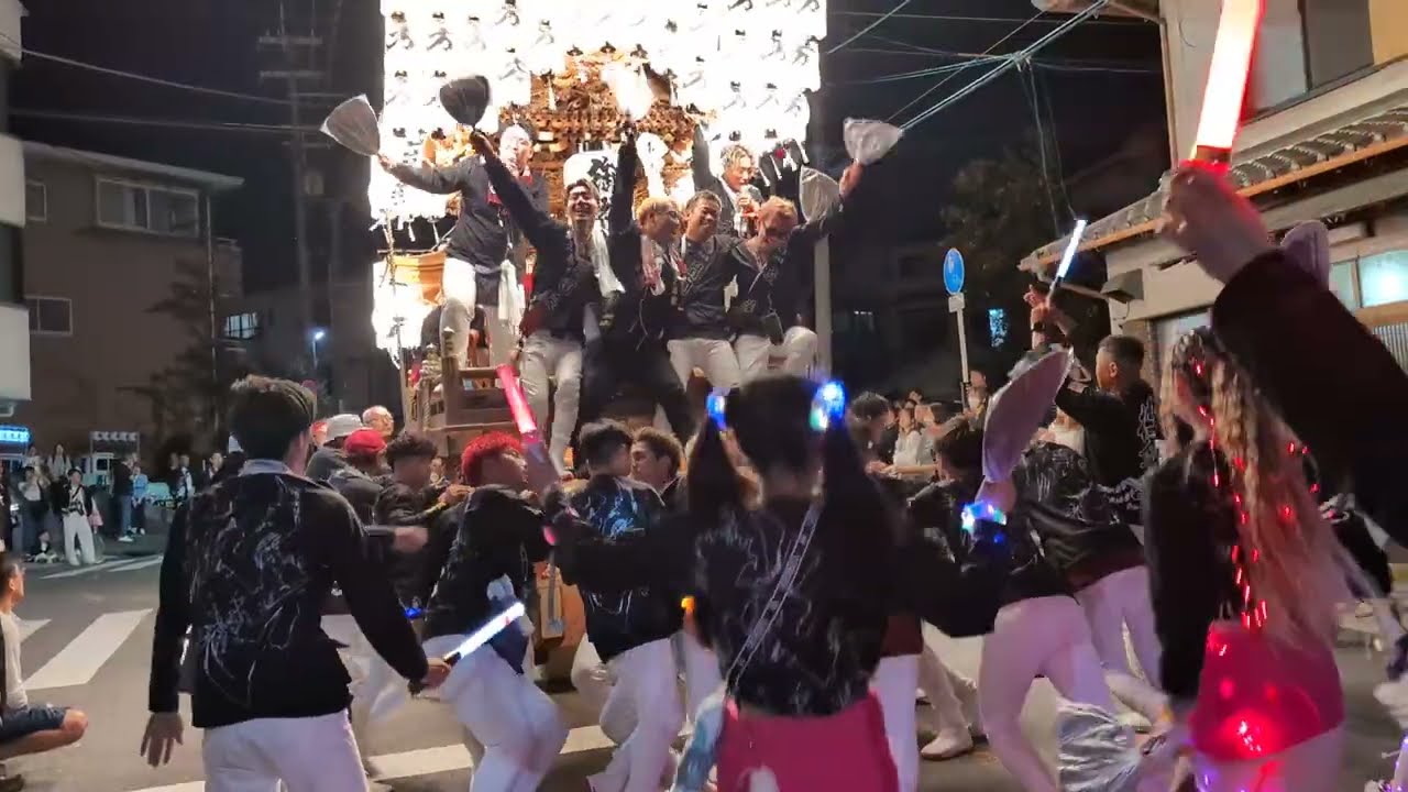 HD高画質】ラストでんでん 彼方 だんじり 1 南河内だんじり祭 春日神社