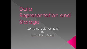 1.3.1-Data Representation and (NEW) Units of Measurements - Computer Science 2210 Lecture