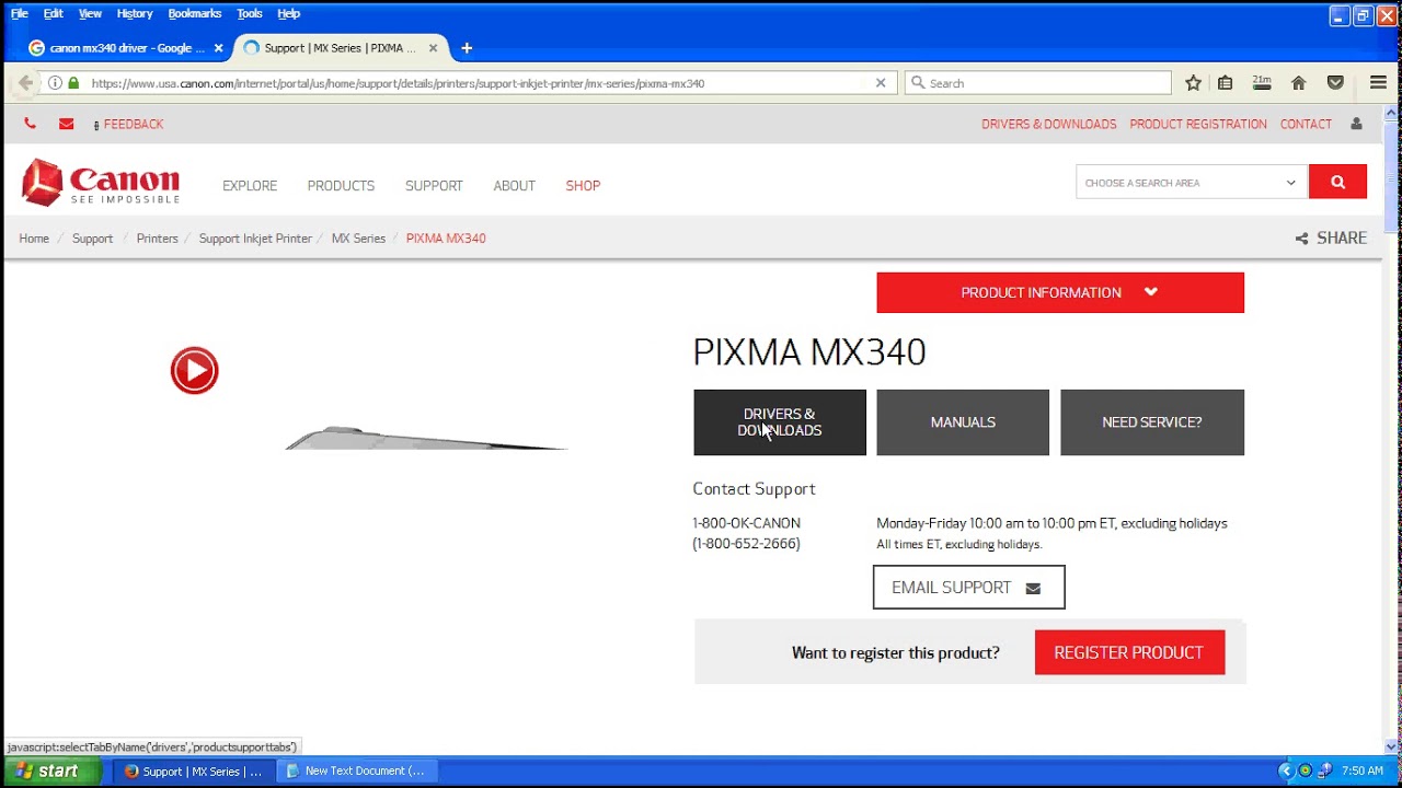 Canon MX340 Printer, Driver Download - YouTube