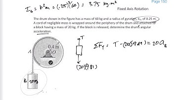 Dynamics - Rigid body rotation example 2