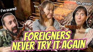 Foreigner trying “Filipino Unique Street Food” For the first time 😳