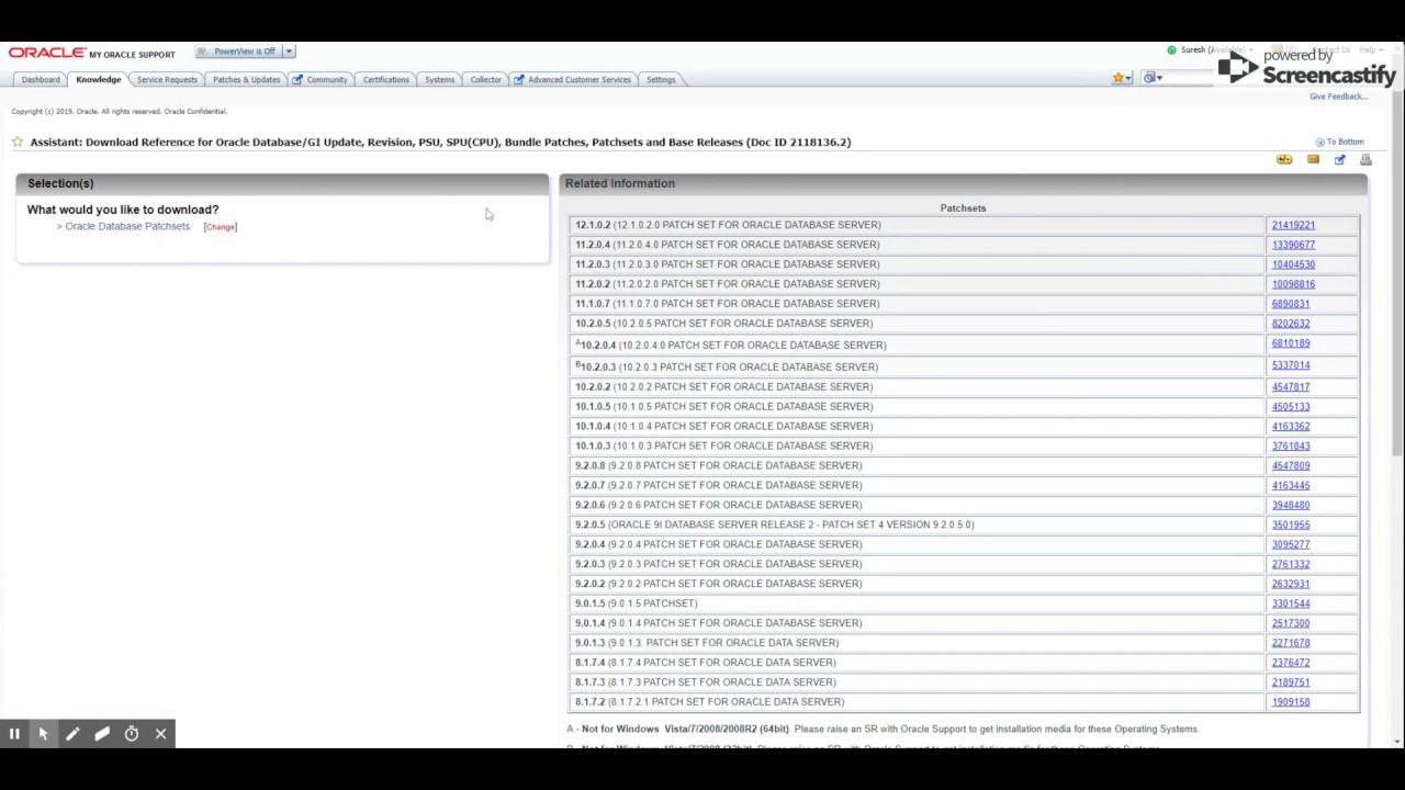 Oracle Database Patch Download Assistant Note YouTube