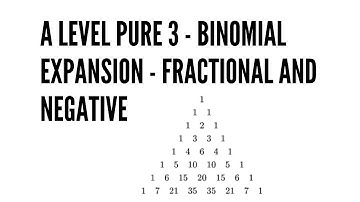 Binomial Expansion   Fractional and Negative Exam Q Part 2