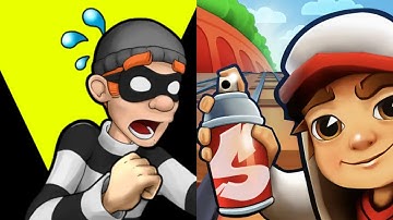 Robbery Bob VS Subway Surfers Gameplay Android,ios