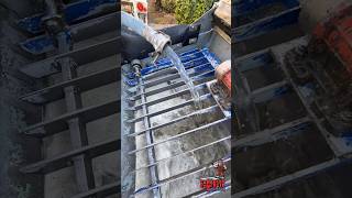 Water-washing a concrete pump: