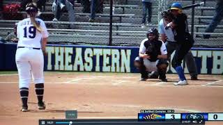 Keeshia Thompson Southeastern Oklahoma State University Softball memories three run home run