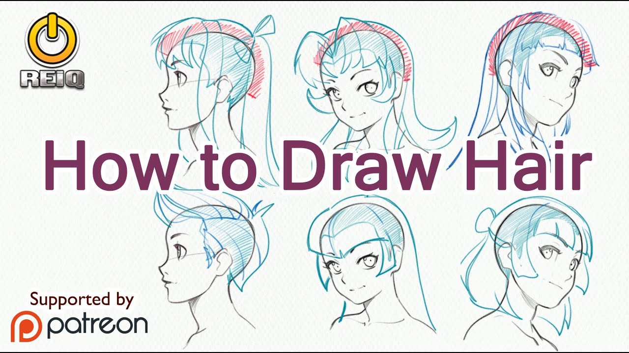 TUTORIAL] How to DRAW Anime Hair! 