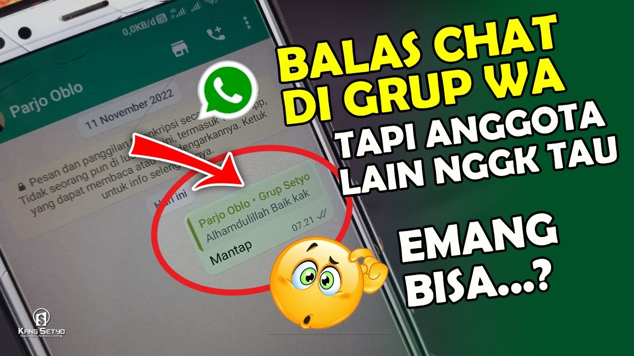 Cara Balas Chat Grup Whatsapp Secara Privat - YouTube