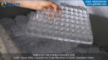 Koller 3tons ice cube machine with transparent cube ice drinkable ice for hotels bars