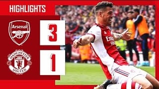 HIGHLIGHTS l Arseenal vs  Manchester  United  (3.1) premier  League  l Tavares. Saka.xhaka-boom!