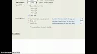 Using Sign-Up Tool in Sakai