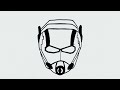 Antman helmet drawing step by step how to draw ant man logo