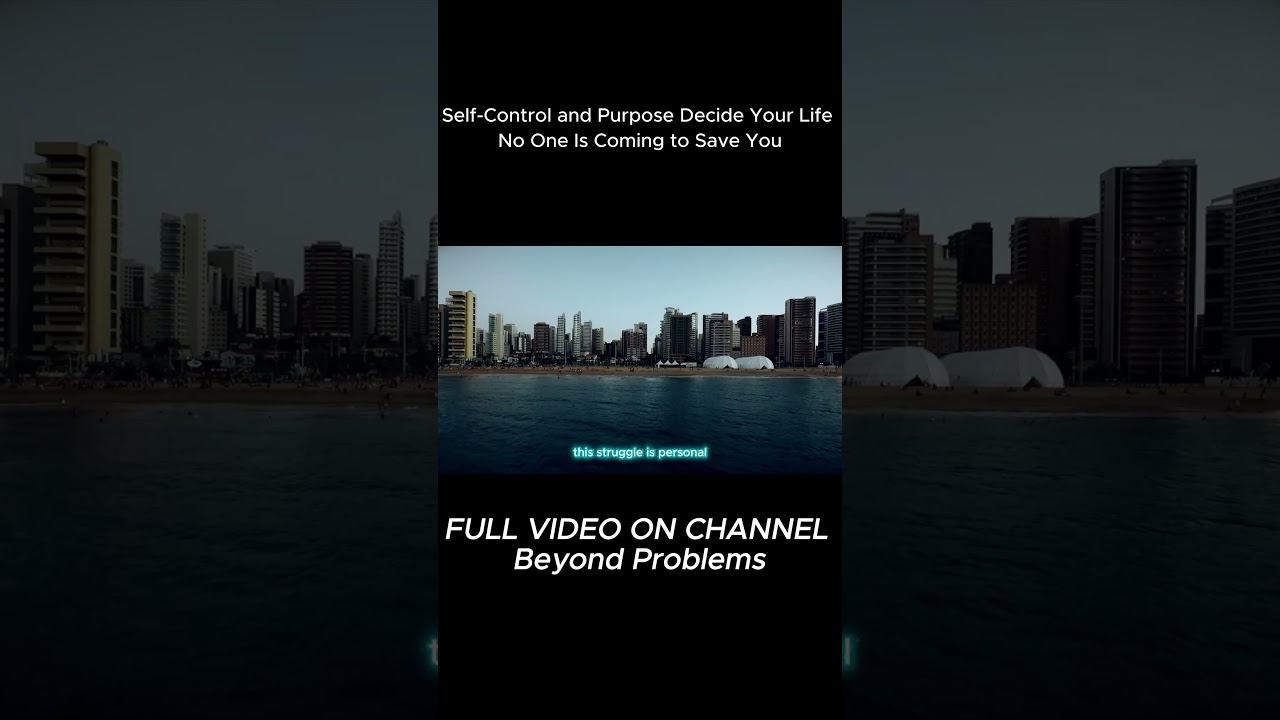 Self-Control and Purpose Decide Your Life — No One Is Coming to Save You. 