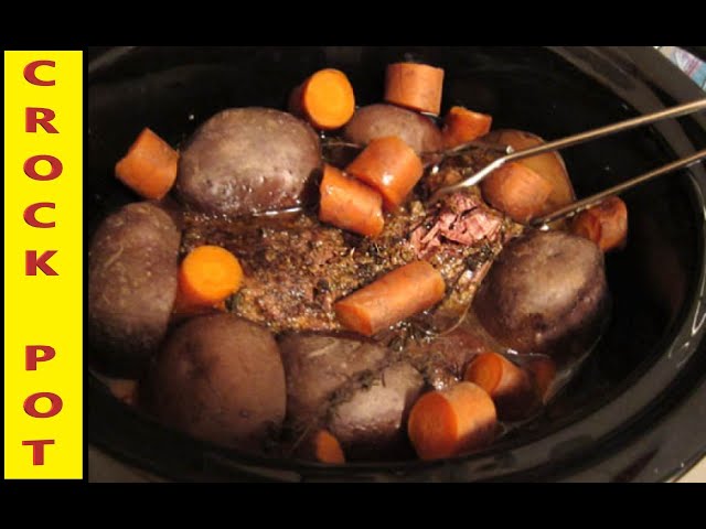 Crockpot Pot Roast Soup + VIDEO - Fit Slow Cooker Queen