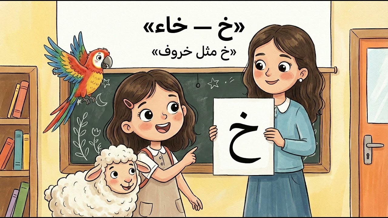 تعلم حروف اللغه العربيه مع ليلي - حروف اللغه العربيه