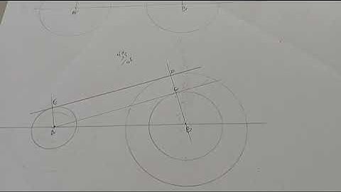 COMMON INTERNAL TANGENT TO TWO CIRCLES OF EQUAL RADII