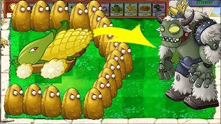 Plants vs Zombies Hack 999 Cob Cannon Cattail vs DR. ZOMBOSS