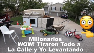 🤑🤑🤑 LO QUE TIRAN EN USA LOS MILLONARIOS 🤑🤑🤑 / VENTA DE GARAGE EN USA / YARD SALE / Cristian Con d 😎😎