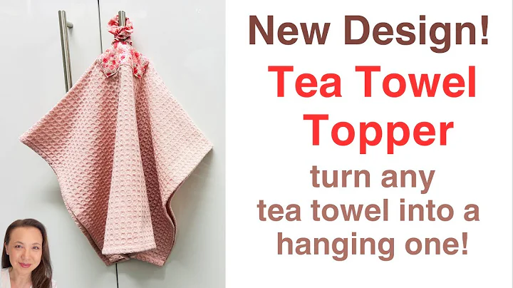 Super Easy Last Minute Xmas Gift!  Tea Towel Topper with Loop - DIY Hanging Tea Towel