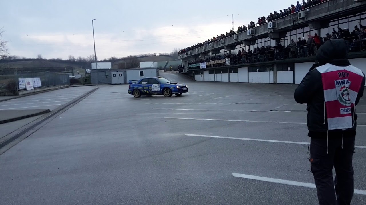 Szilveszter Rally 2017 Subaru Impreza forgás