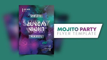 Tutorial Video - How to create Minimal Party flyer template in Photoshop