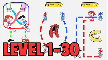 Toilet Rush Race: Draw Puzzle - Gameplay Walkthrough Level 1-30 (iOS, Android)