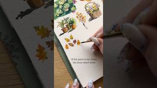 Tiny watercolor study: Fall leaves