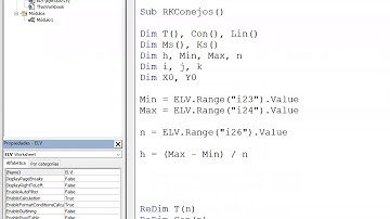 Runge Kutta implementacion en VBA