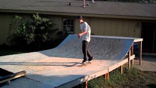 Hard flip up the euro gap at the Burn ramp