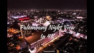 City Night Palembang, Simpang 5 DPRD in 4k Drone Vidio