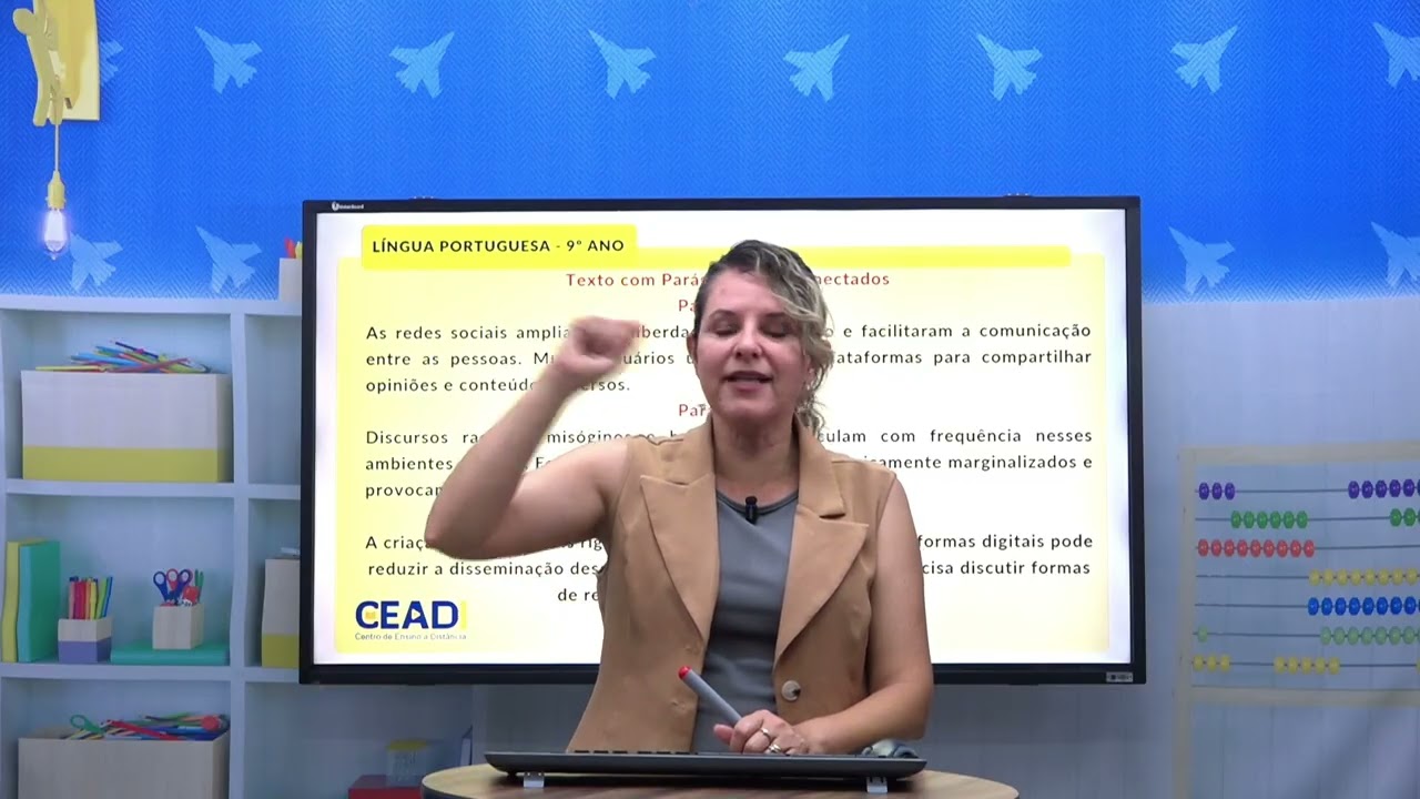 CEADI C.R.I.A. | 9º ANO | LÍNGUA PORT. | Produzindo um texto CONECTIVOS | 1º bim. Prof.ª Gislane T.