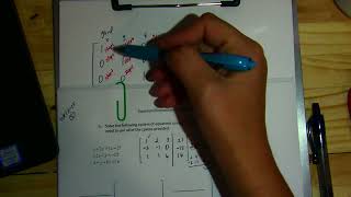 Solving a matrix 3X4 with Guassian Elimination
