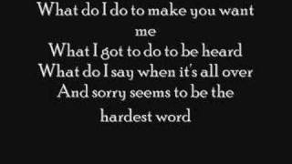 Vignette de la vidéo "Blue & Elton John - Sorry Seems To Be The Hardest Word"