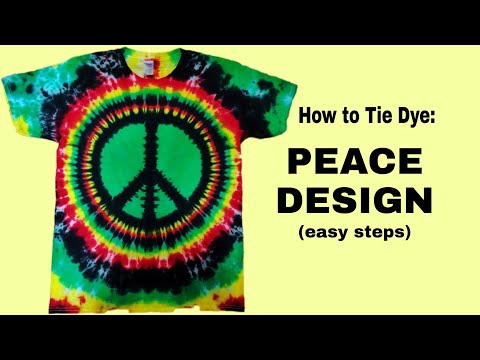 PEACE Tie Dye Tutorial (easy steps)