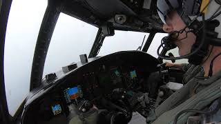Landing a Navy E-2C Hawkeye on an aircraft carrier