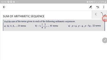 Sequence and Series: How to Find the Sum of Arithmetic Sequence