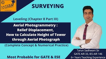 Relief Displacement How to Calculate Height of Tower through Aerial Photograph | GATE |CE| Surveying