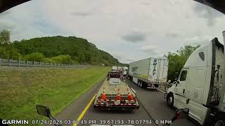 Taking a leak in the middle of the interstate in broad daylight
