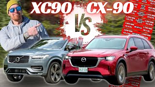 Volvo XC90 vs Mazda CX90: YOU MIGHT BE HERE BY MISTAKE! (LUXURY SUV COMPARISON)