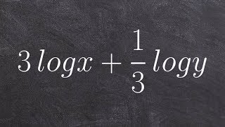 Learn the steps to condense a logarithmic expression