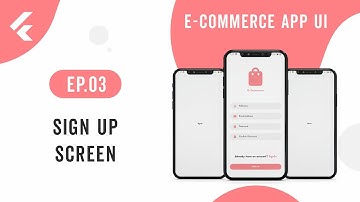 E-Commerce App UI | EP.03 Signup Screen | Speed Code