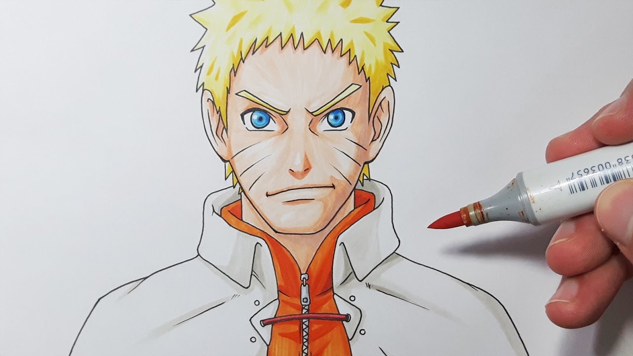 COMO DESENHAR O NARUTO HOKAGE - HOW TO DRAW NARUTO ROKAGE 