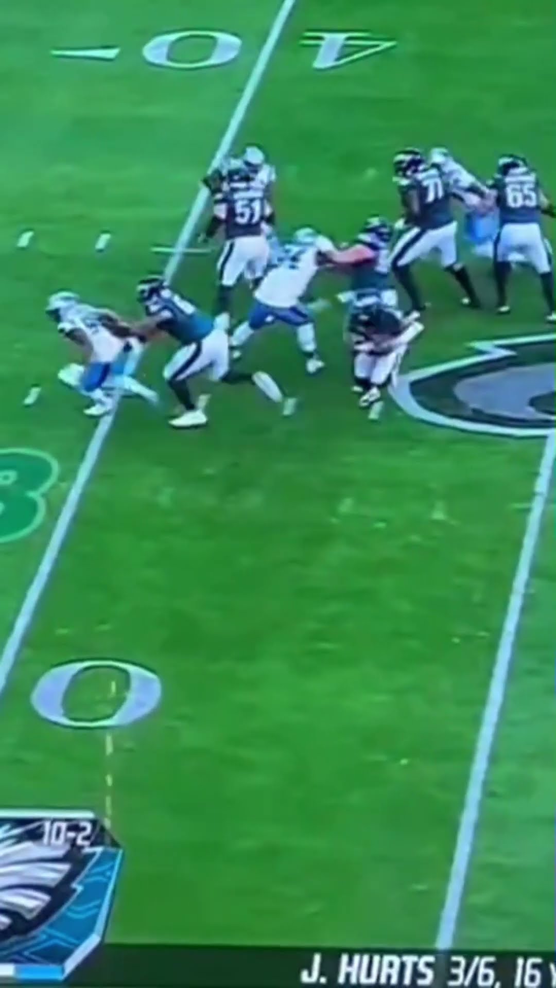 Jalen Hurts scrambles \u0026 THROWS A DART to DeVonta for 27-yards ?? Eagles vs Panthers Highlights