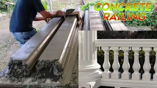 how to make concrete railing / paano gumawa ng concrete railing